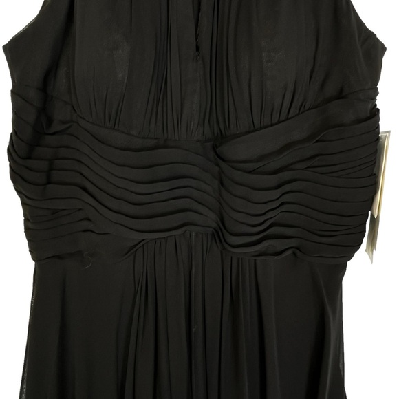 Eliza J Jeweled Collar Halter Tiered Maxi Dress Formal Gown Women 0-2 Black NWT - Picture 6 of 11